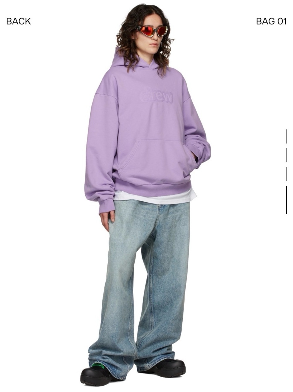 Drew House Lavender Embroidered Logo Hoodie